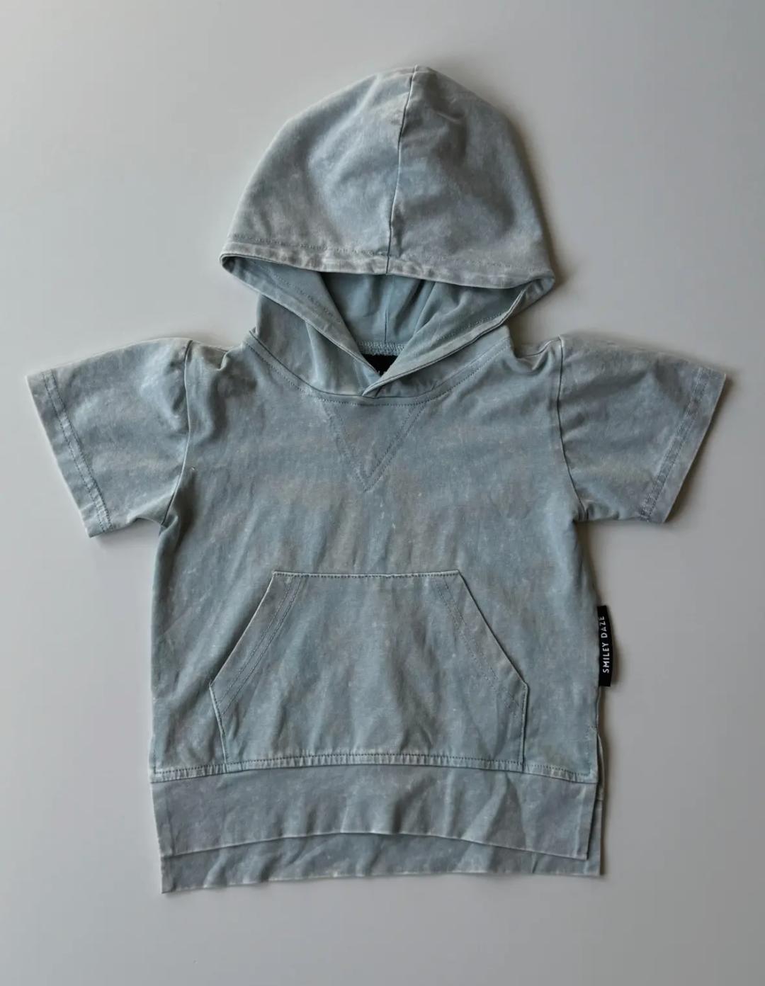 Slate Acid Wash Hooded Top
