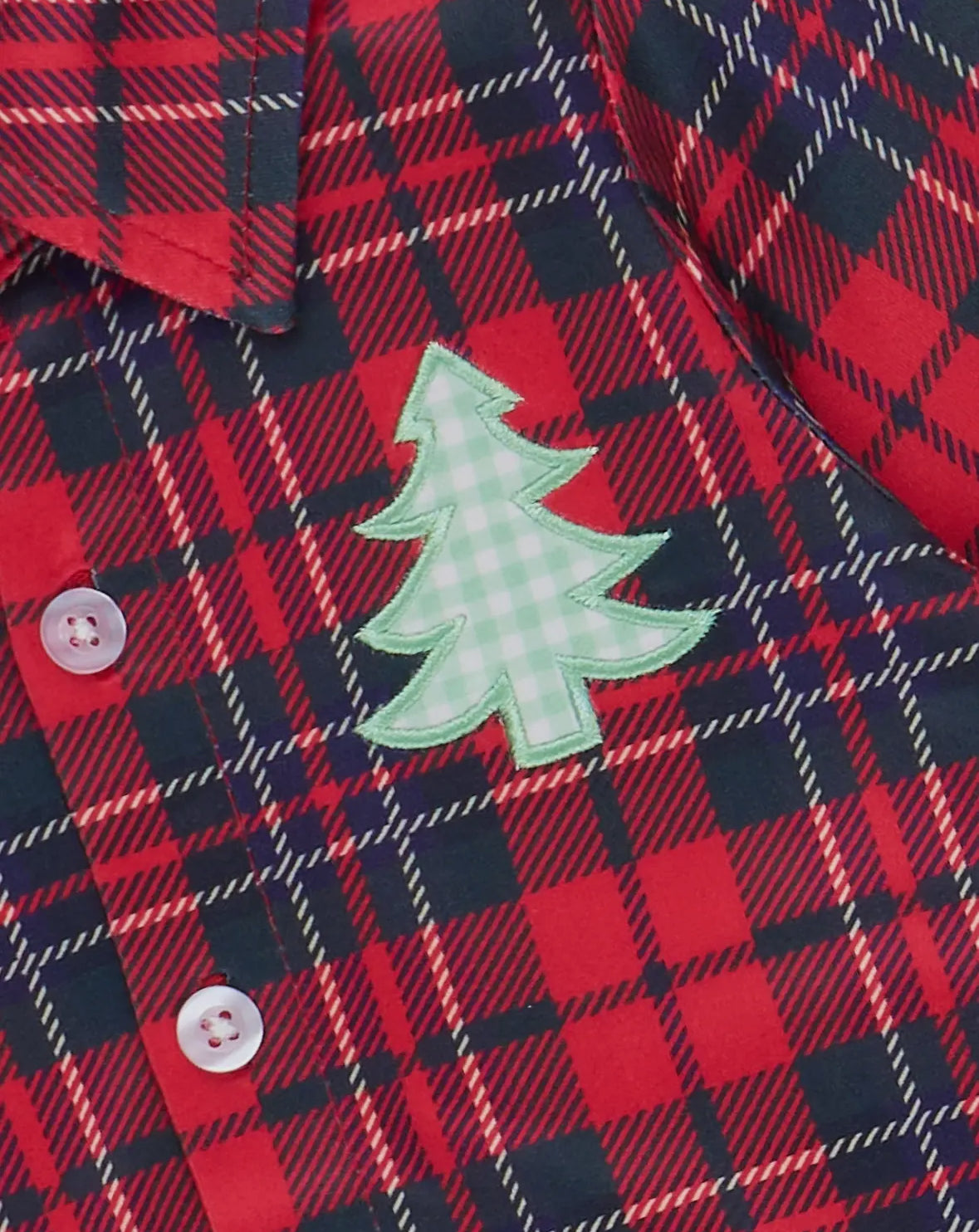 Christmas Tree Lumberjack Button-up Bubble