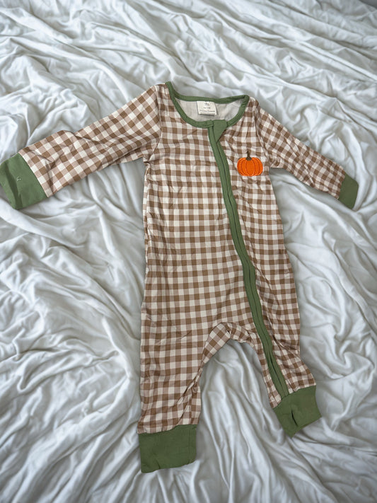 Fall pumpkin zip up