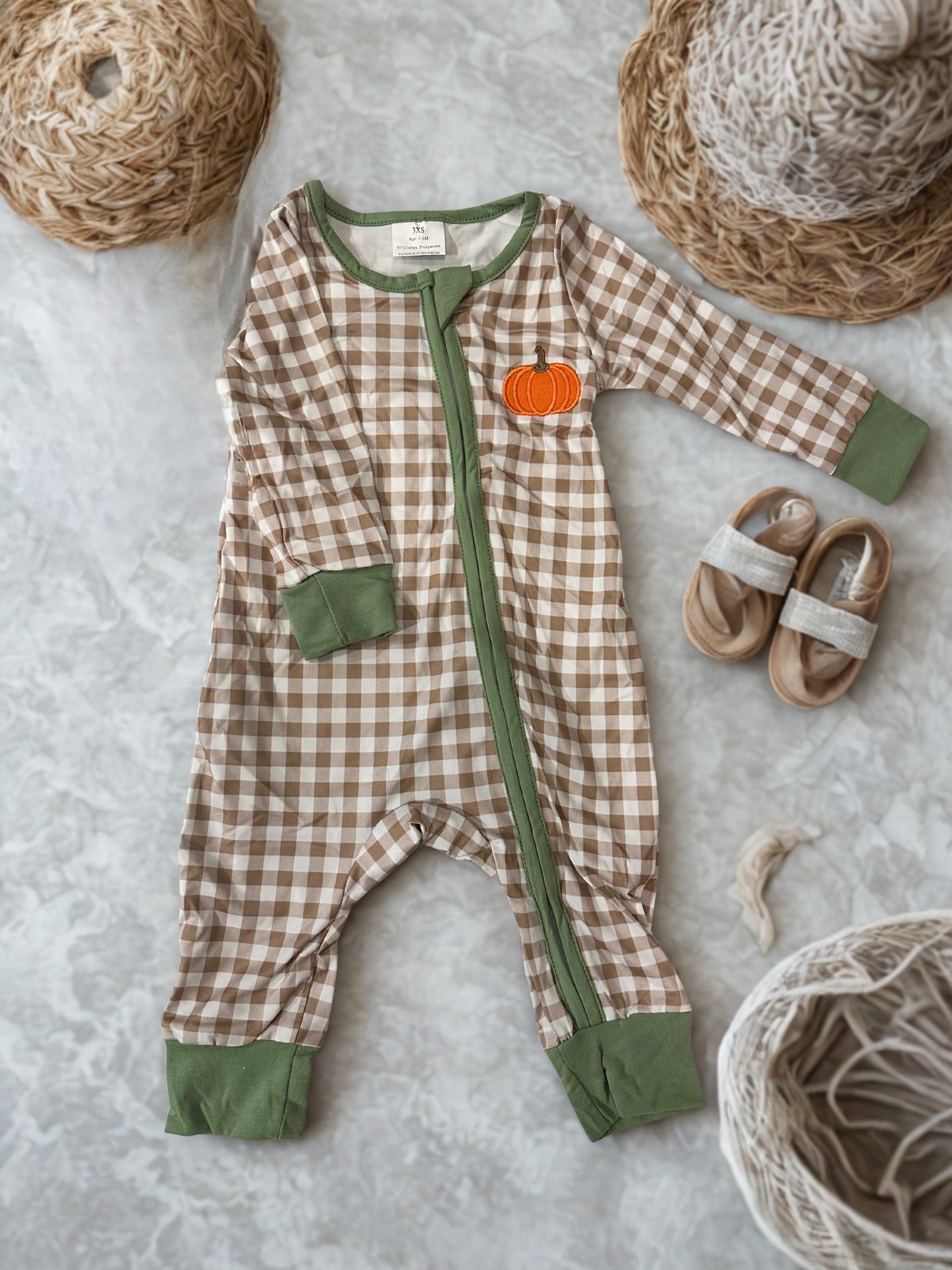 Fall pumpkin zip up
